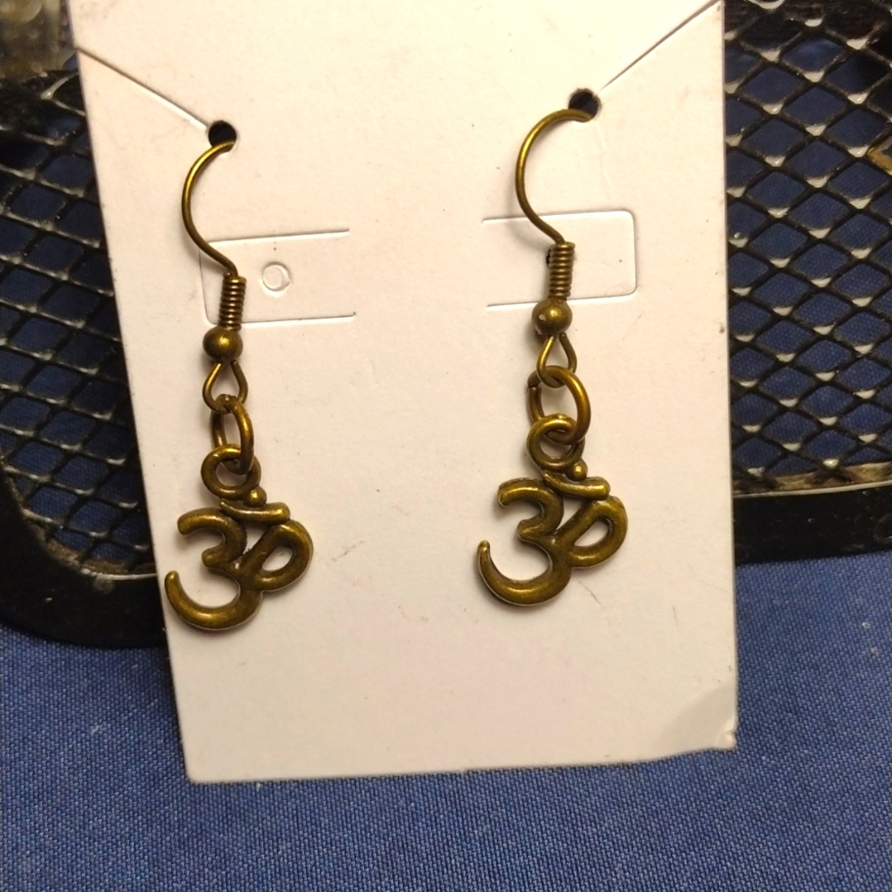 Ohm Symbol Dangle Earrings